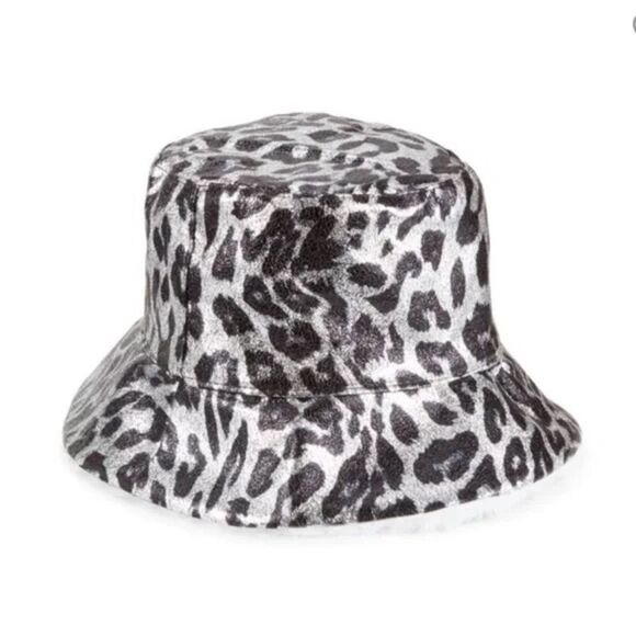 Marcus Adler metallic Leopard Print Bucket Hat - Picture 1 of 8
